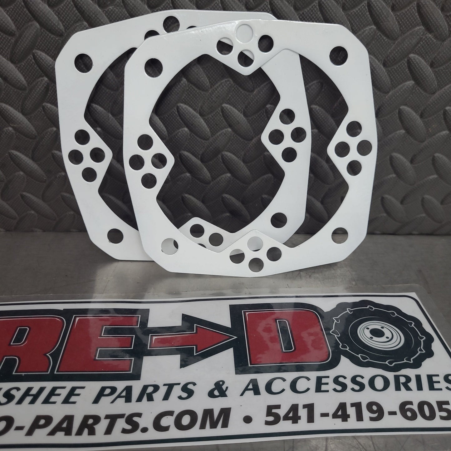 Powder Coat OEM Front Brake Wheel Shield set of 2 White *USED LIKE NEW*
