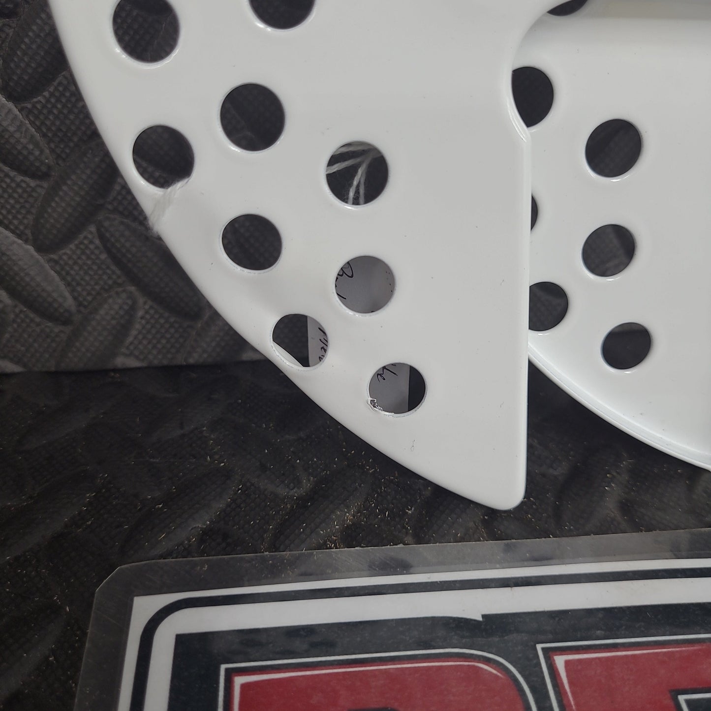Gloss White Powder Coated Front Brake Shield Set of 2 *LIKE NEW*