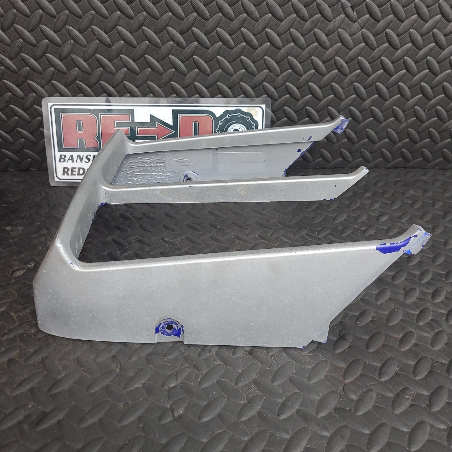 OEM Radiator Cover Blue Painted Silver *USED*
