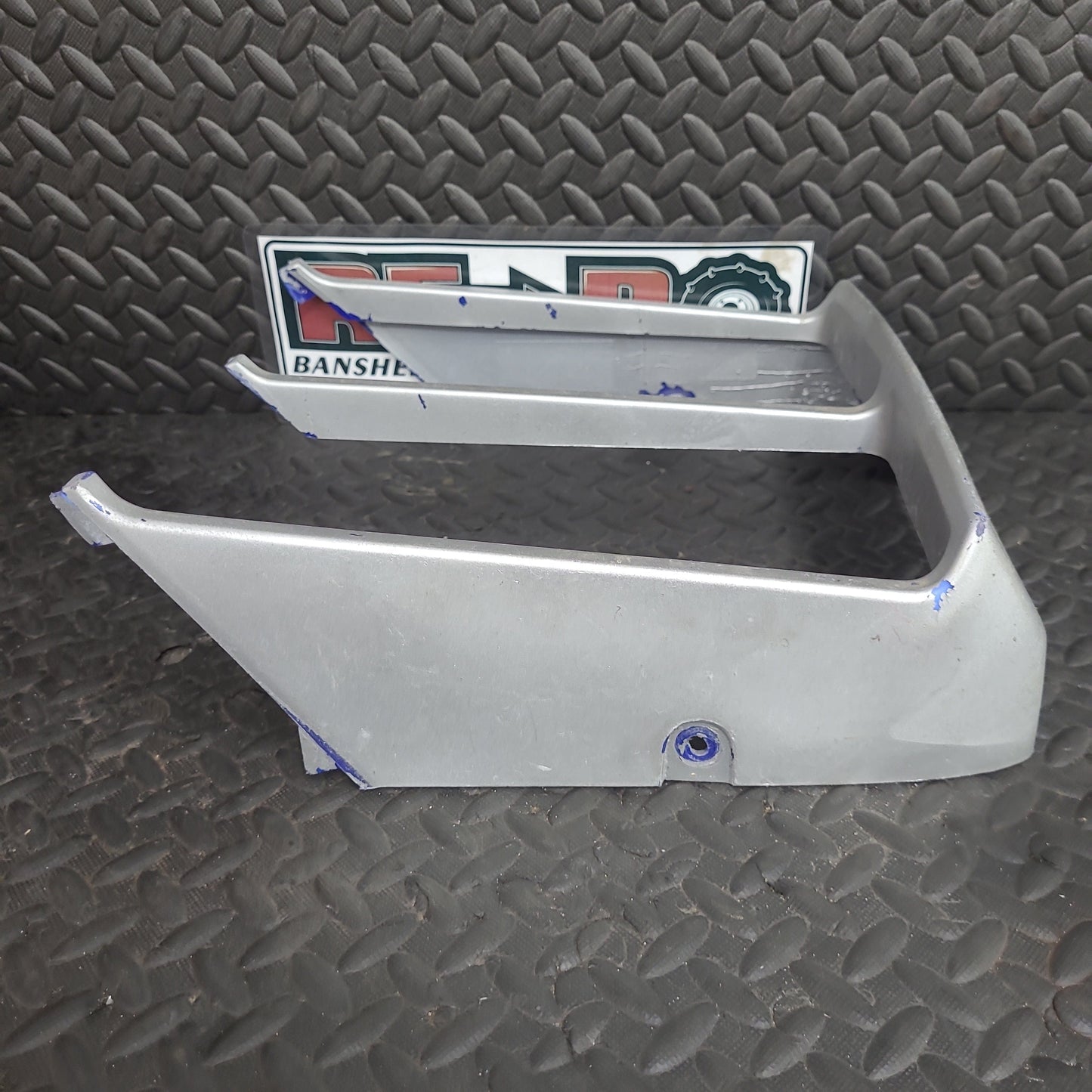 OEM Radiator Cover Blue Painted Silver *USED*