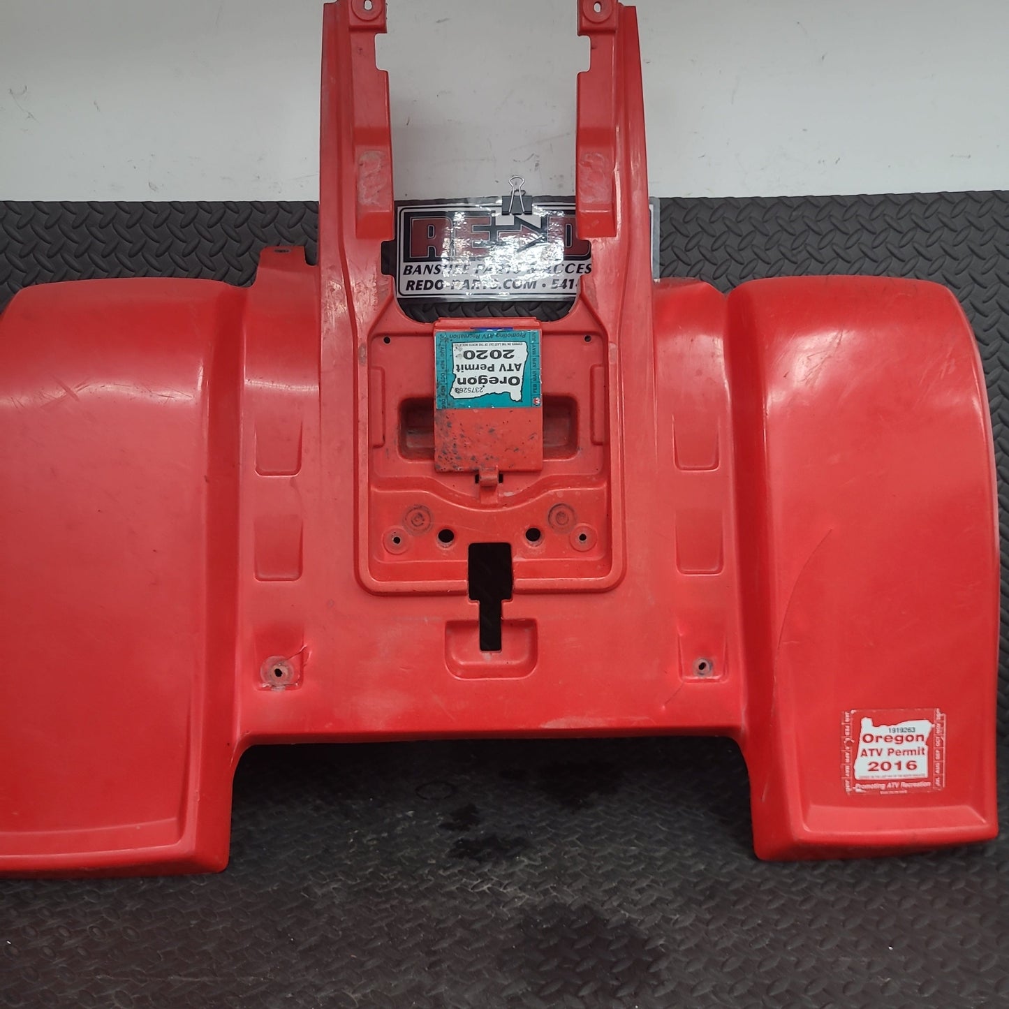 OEM Rear Fender Damaged Red *USED*