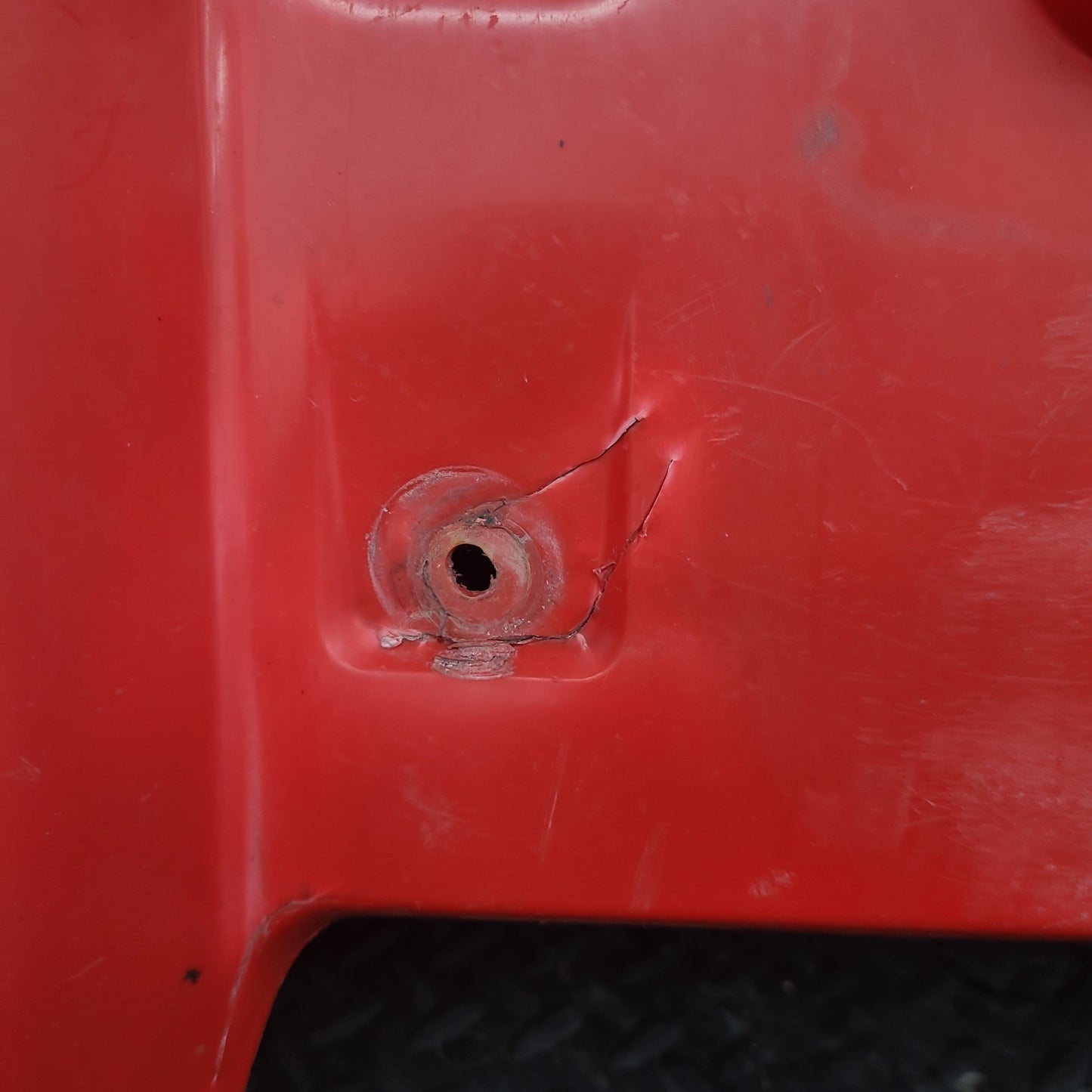 OEM Rear Fender Damaged Red *USED*