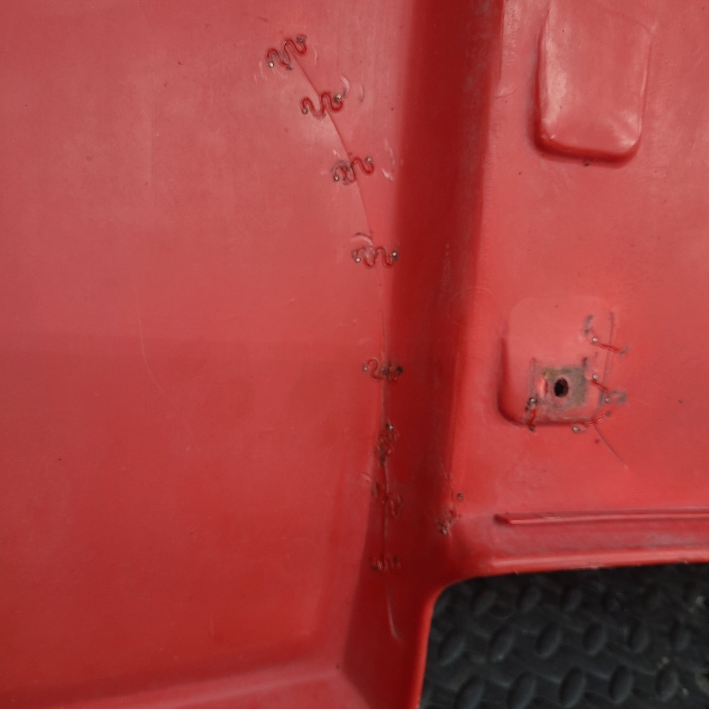 OEM Rear Fender Damaged Red *USED*