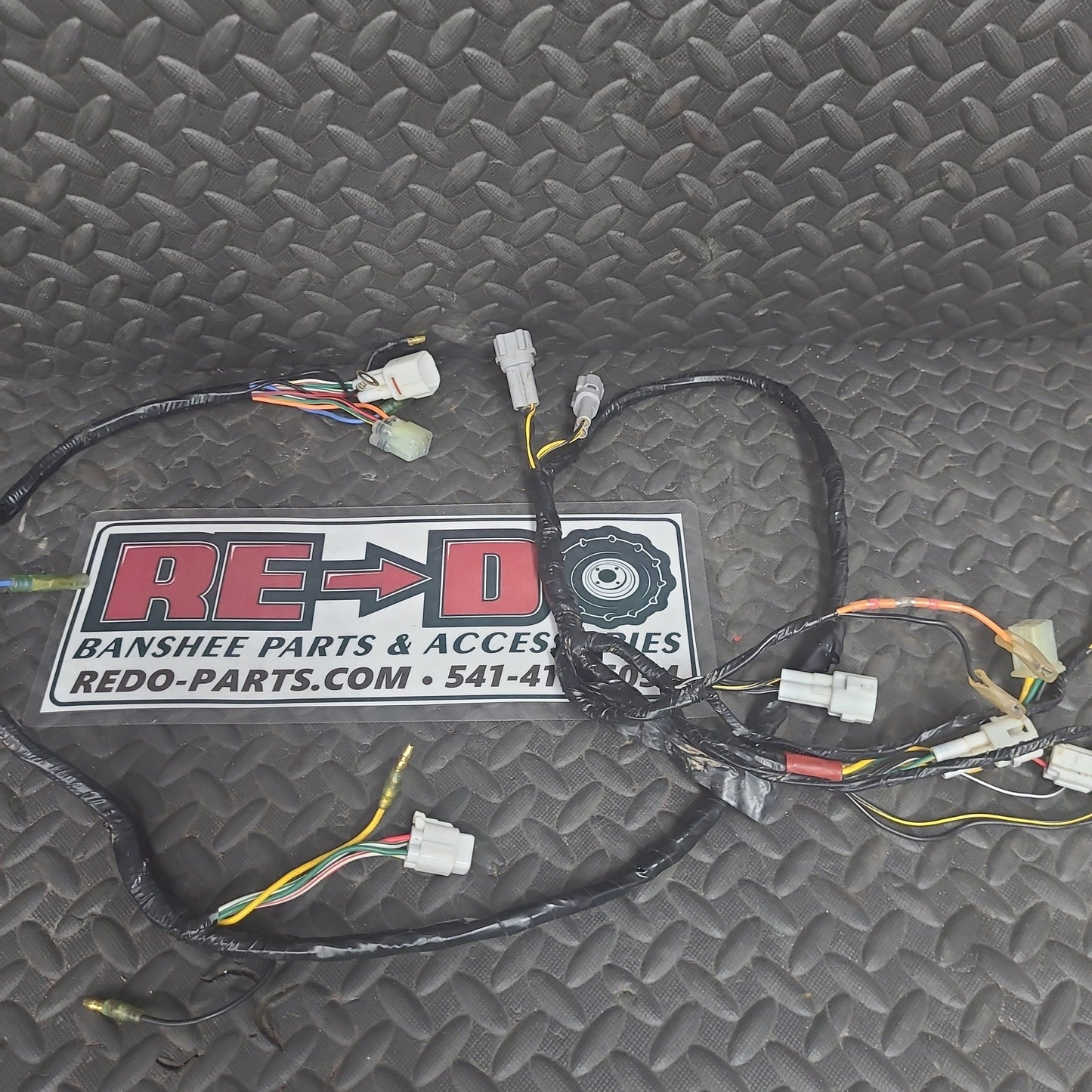 OEM Wire Harness Flat Headlight Connector and Square Plug CDI *USED*