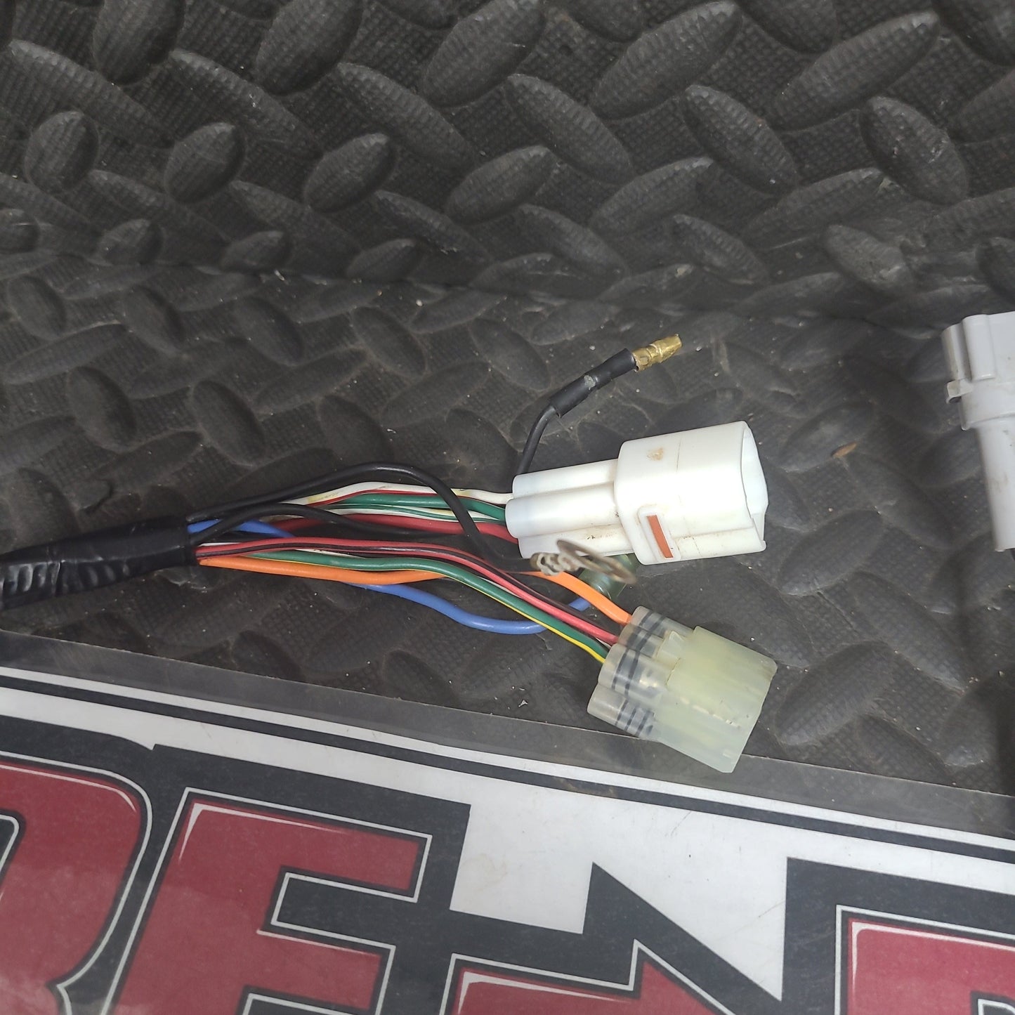 OEM Wire Harness Flat Headlight Connector and Square Plug CDI *USED*