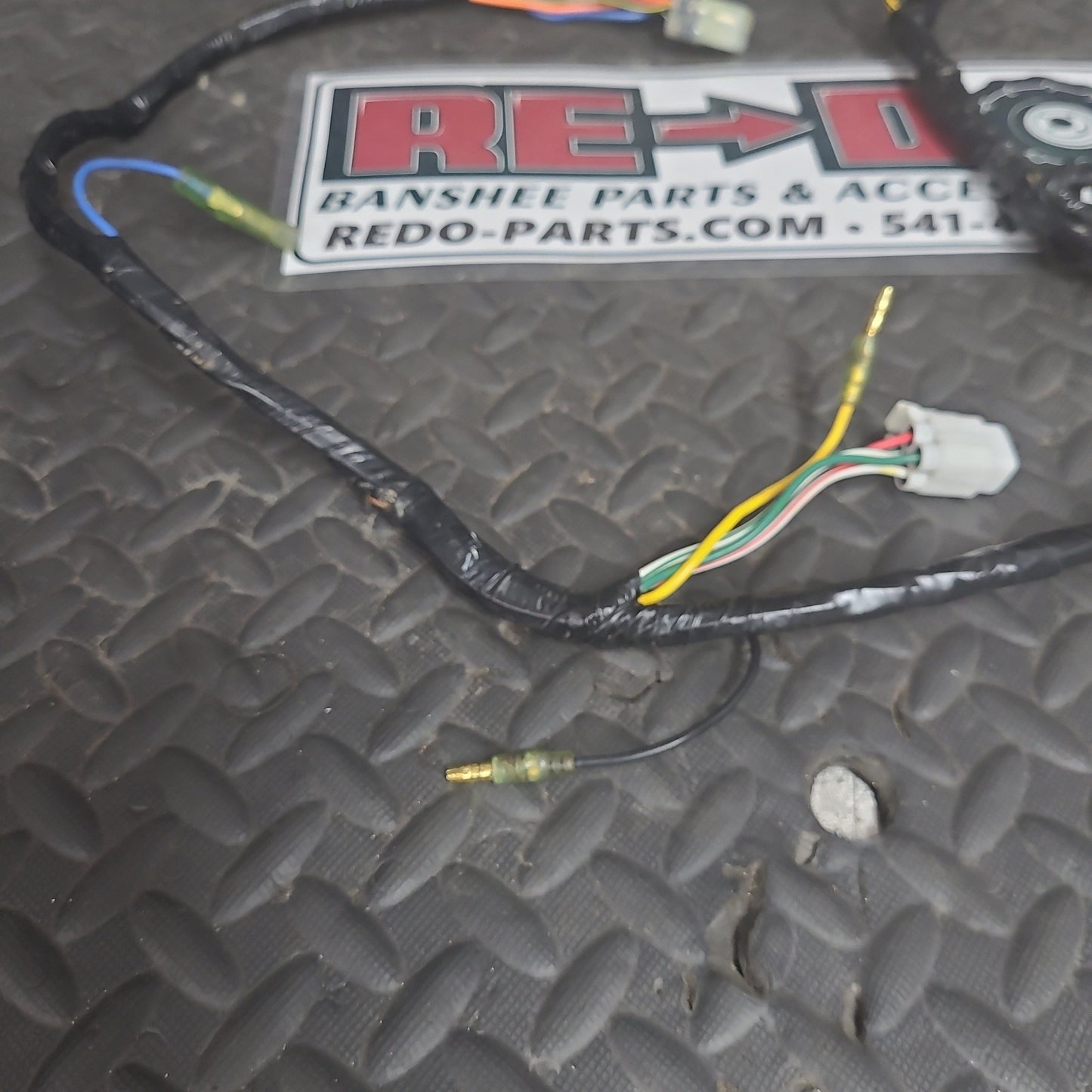 OEM Wire Harness Flat Headlight Connector and Square Plug CDI *USED*