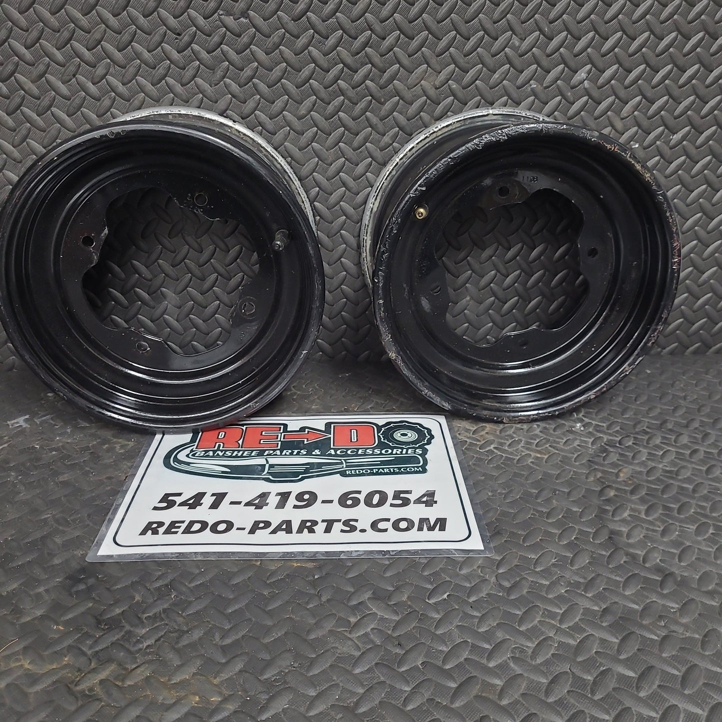 Factory OEM Front Wheels Silver Painted Black set of 2 *USED*