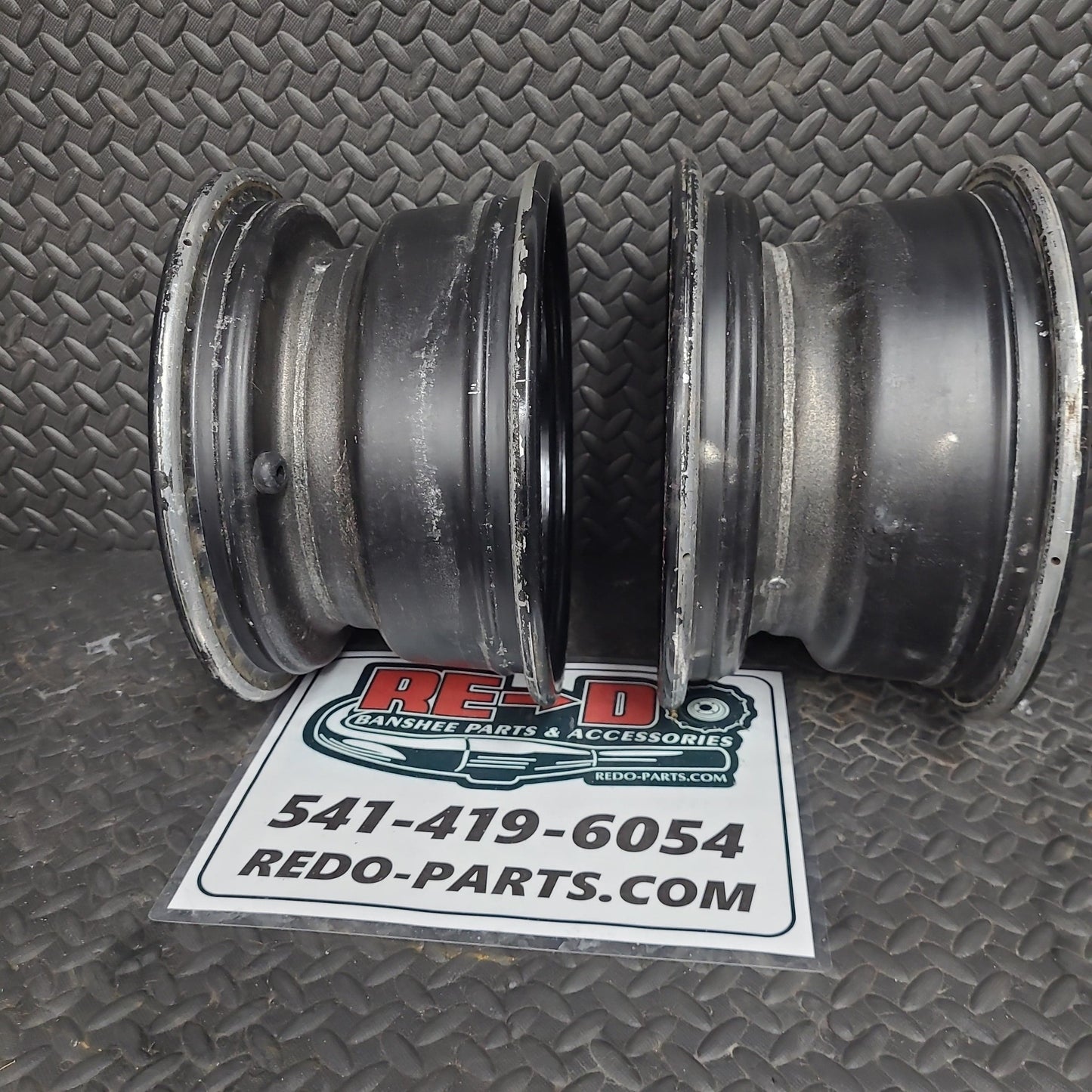 Factory OEM Front Wheels Silver Painted Black set of 2 *USED*
