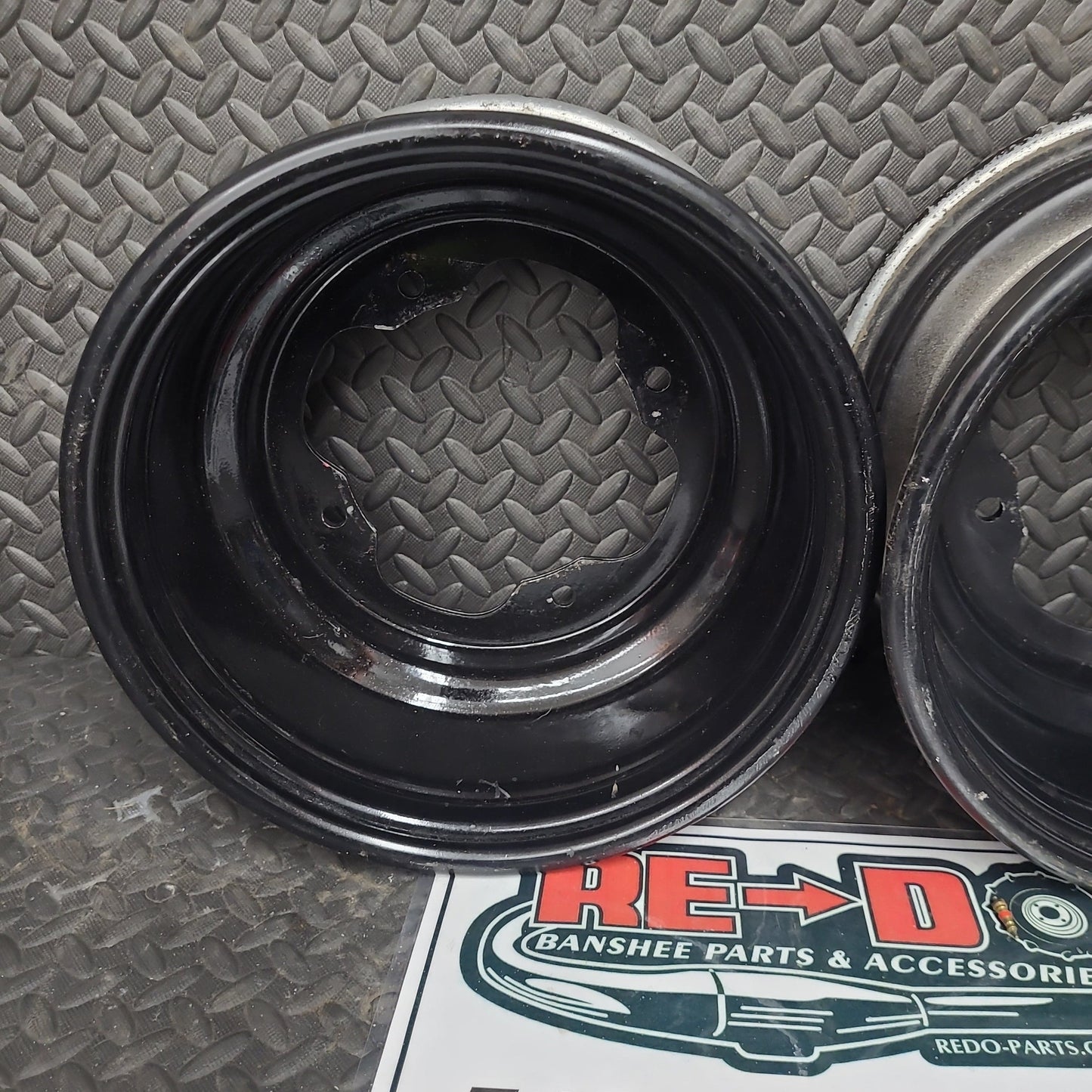 Factory OEM Front Wheels Silver Painted Black set of 2 *USED*