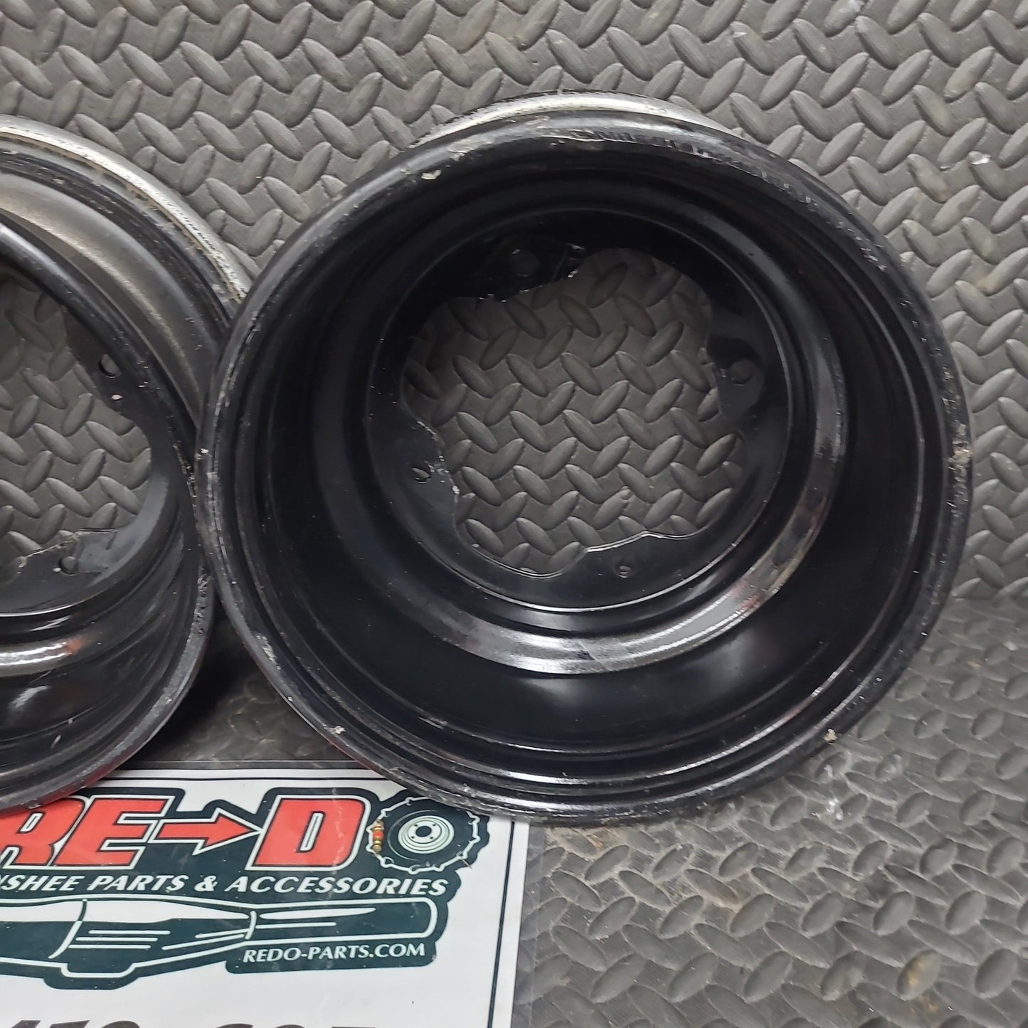 Factory OEM Front Wheels Silver Painted Black set of 2 *USED*