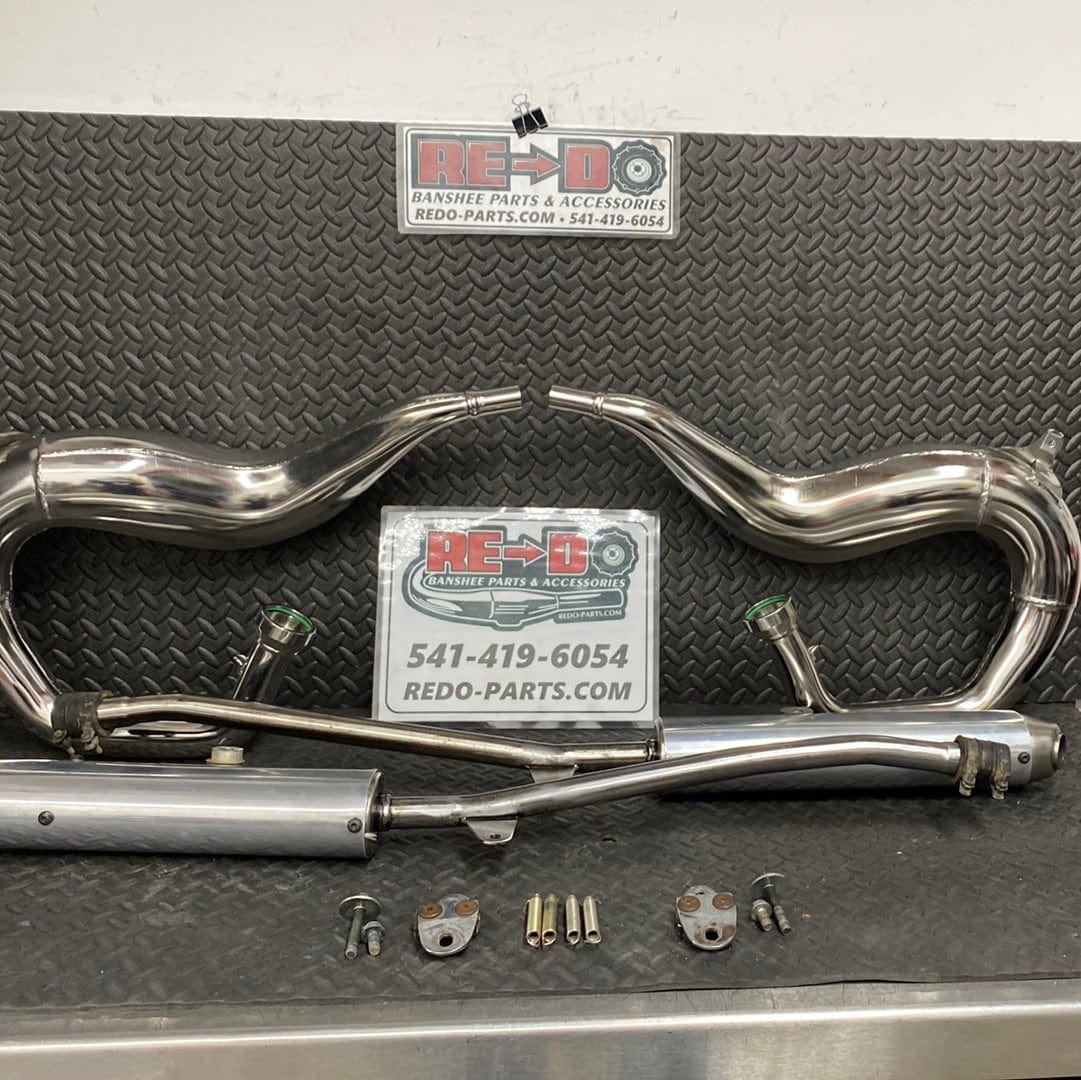 FMF Head Pipes With Used Stingers and Silencers. Repacked Silencers. *NEW*