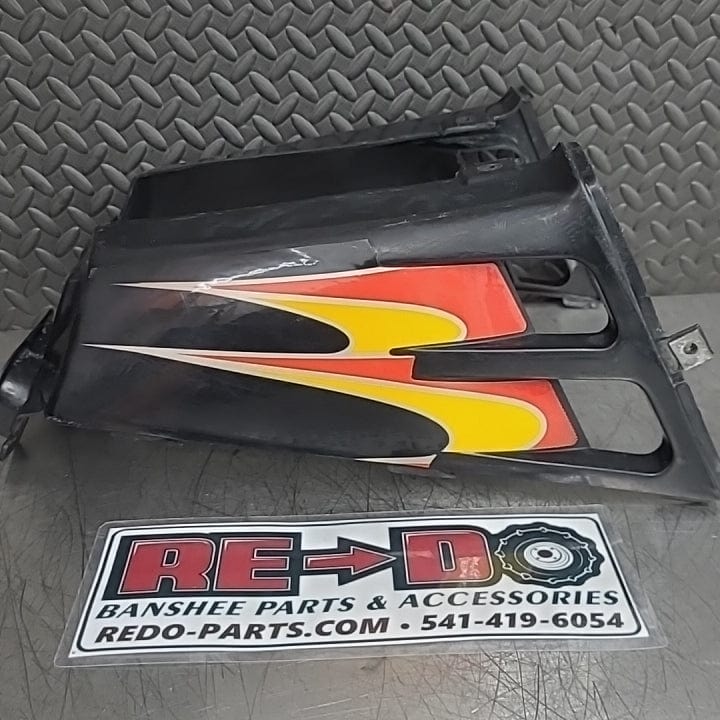 OEM Black Tank Cover w/ Flame Sticker *USED*