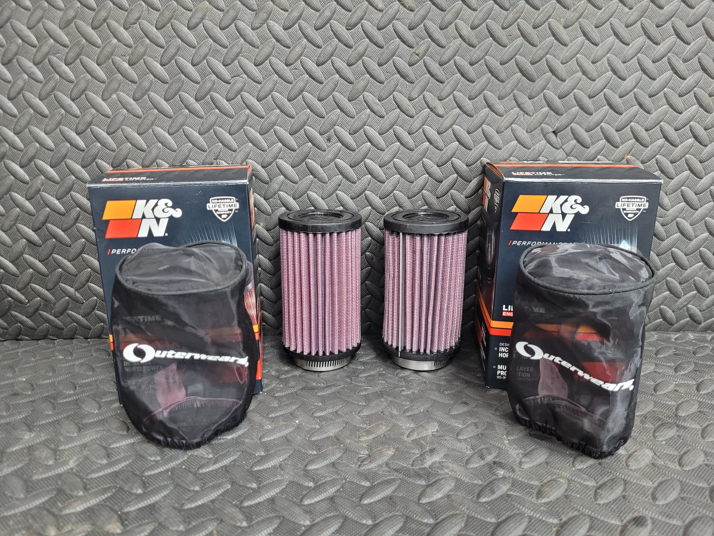 K&N Air Filter 3x5 Set of filters w/ Outerwears *NEW*