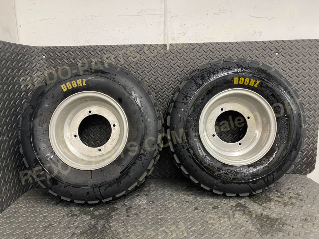 21.5x8-10 Doonz Front Tires on SS Wheels *USED* Parts - Used