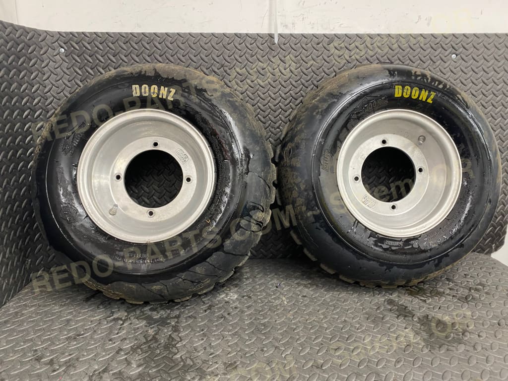 21.5x8-10 Doonz Front Tires on SS Wheels *USED* Parts - Used