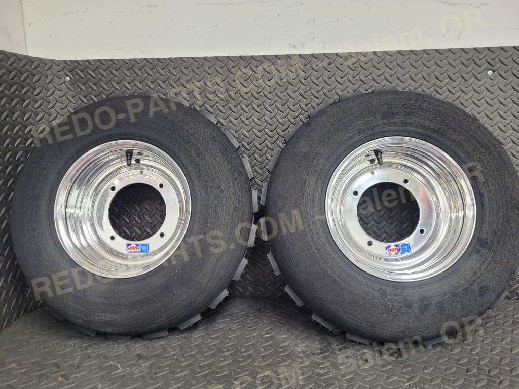 21x7-10 Rogue Tires on DWT 10X5 Blue Label Front w/ Mohawk or Smoothies Set of 2 *NEW* - Parts - New