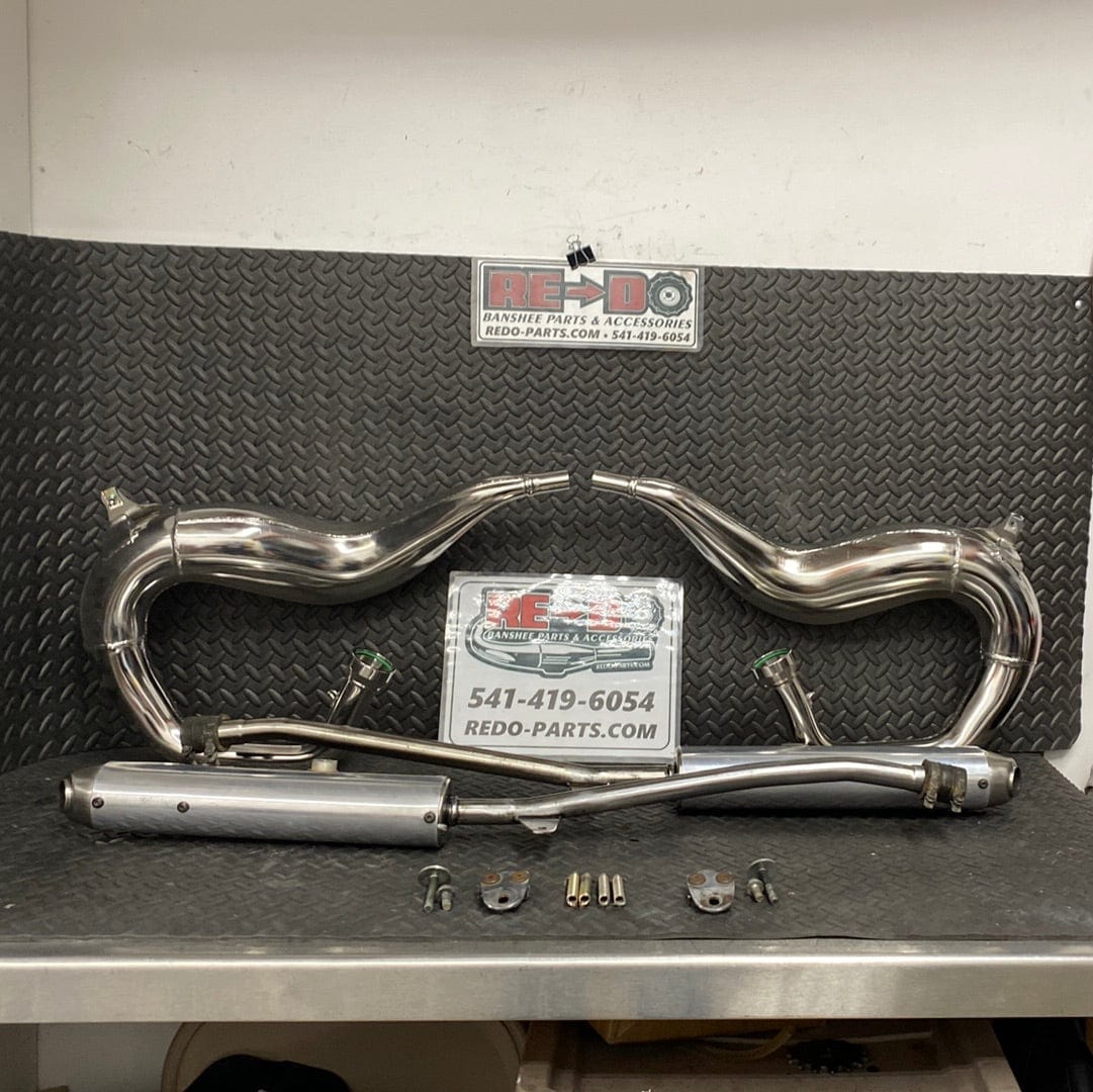 FMF Head Pipes With Used Stingers and Silencers. Repacked Silencers. *NEW*