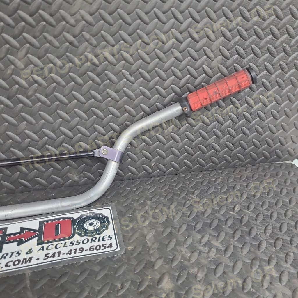 Aftermarket Aluminum Handlebars with Red Grips *USED* Parts - Used