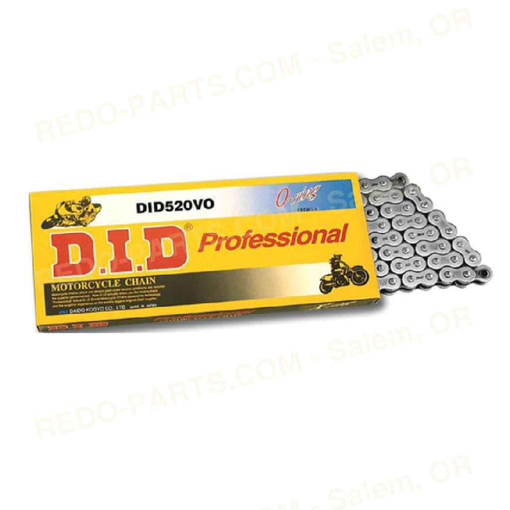 D.I.D Chain 520V0 104 Link O-Ring Steel Solid Bushing *NEW* Parts - New