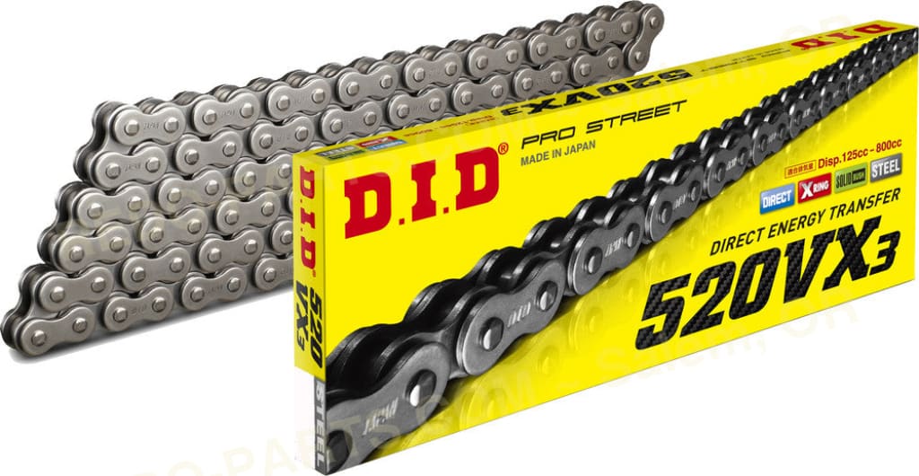 D.I.D Chain 520VX3 130 Link Natural,*NEW* Parts - New