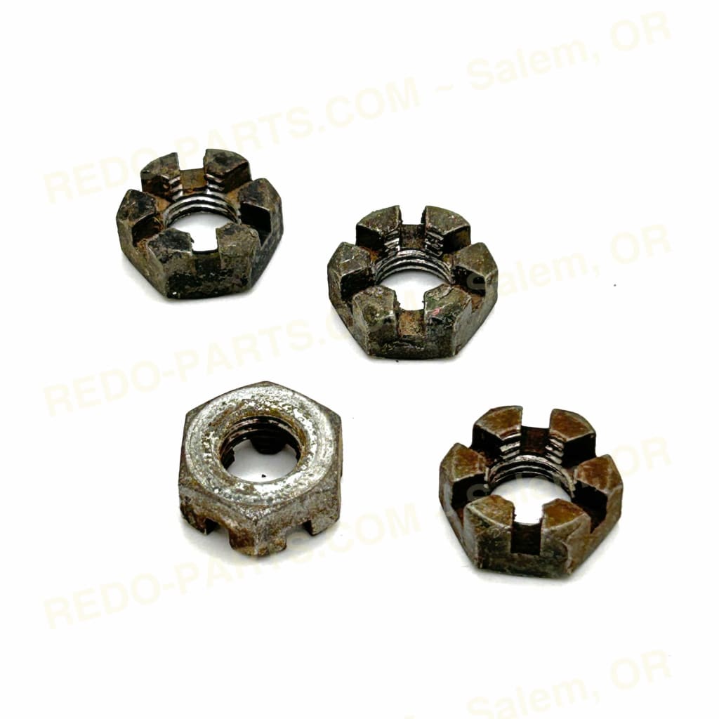 Factory OEM Castle Nuts Fits Tie Rod Ends and Control Arm Ball Joints - Set of 4 *USED* Parts - Used