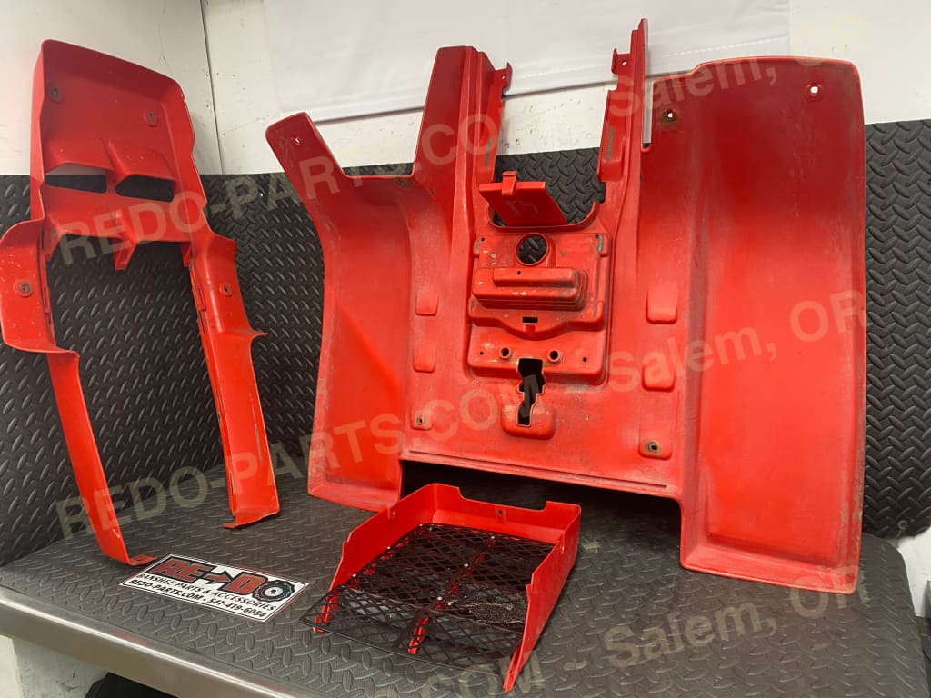 Factory OEM Front and Rear Fenders with Vitos Radiator Cover Red (3pc) Parts Used
