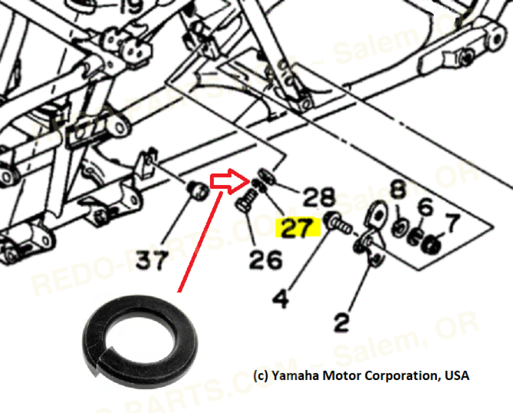 Factory OEM Front Motor Mount Lock Washer *NEW* Parts - New