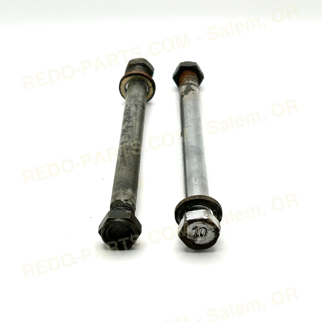 Factory OEM J-Arm Bolts w- Washers and Nuts Set of 2 Bolts are M10 X 1.25 X 120mm Stock Photo *USED* Parts - Used