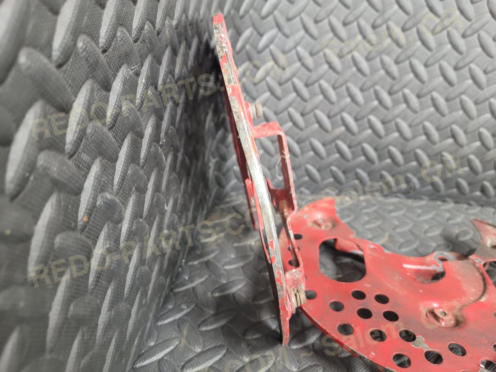 Factory OEM J-Arm Brake Shield w/ Bracket Painted Red *USED* Parts - Used