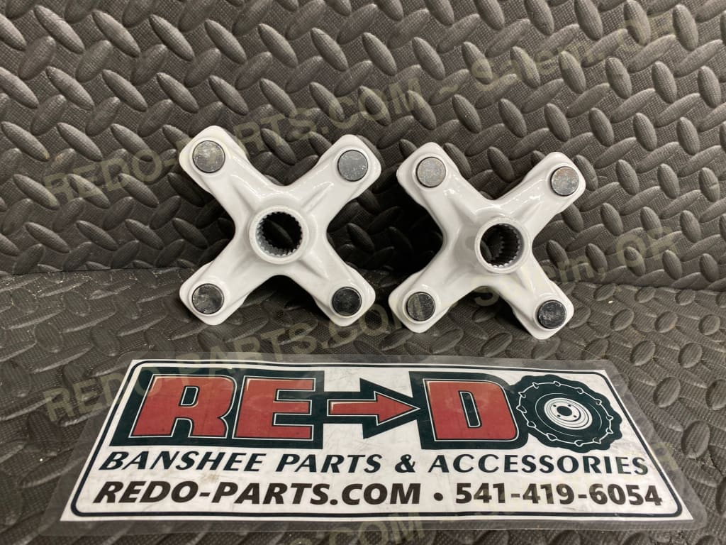 Factory OEM Rear Hubs 4/115 Powder Coated White *USED* Parts - Used