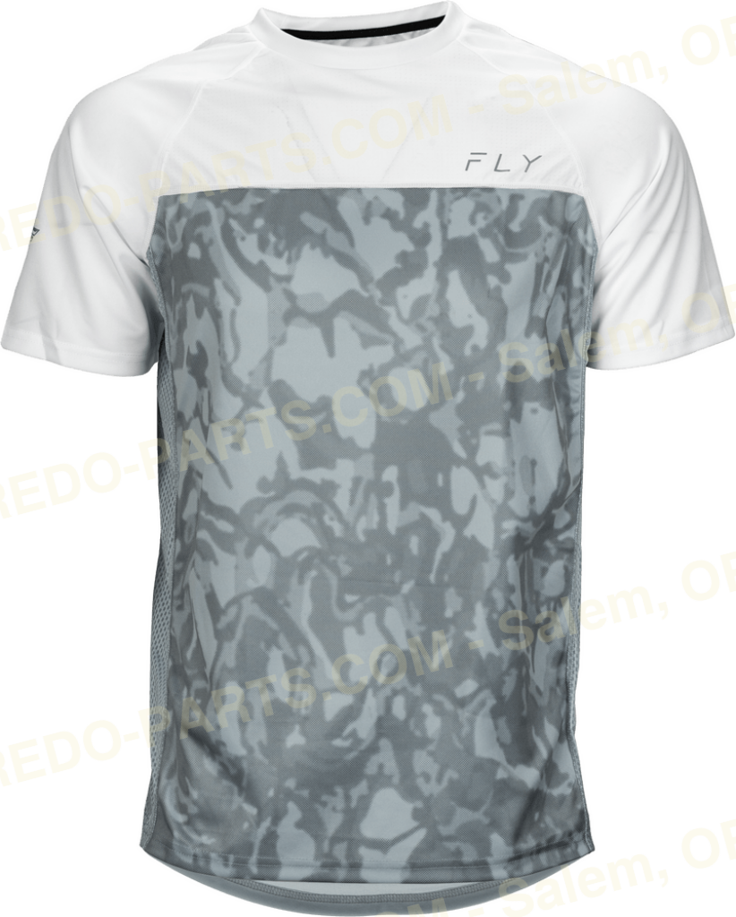 FLY Racing Jersey Super D Light Grey Camo/White *NEW* Riding Gear