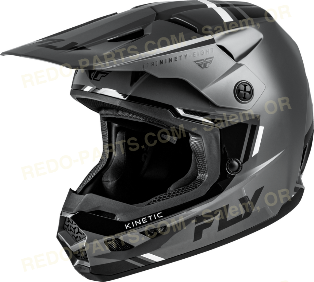 FLY Racing Kinetic Verdict Helmet Grey/Black/White *NEW* Riding Gear
