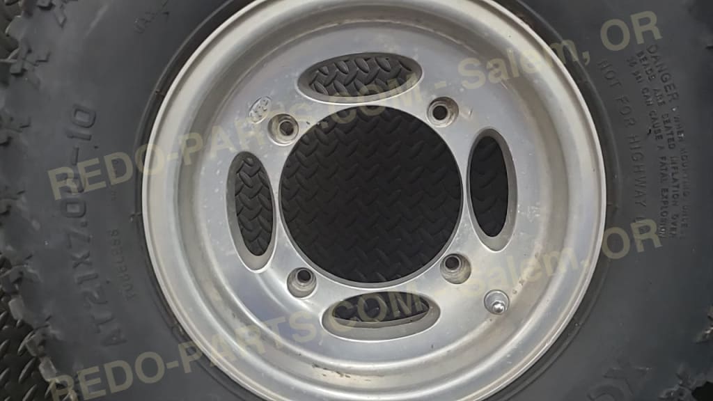 Front and Rear ITP Wheels With Dirt Tires *USED* Parts - Used