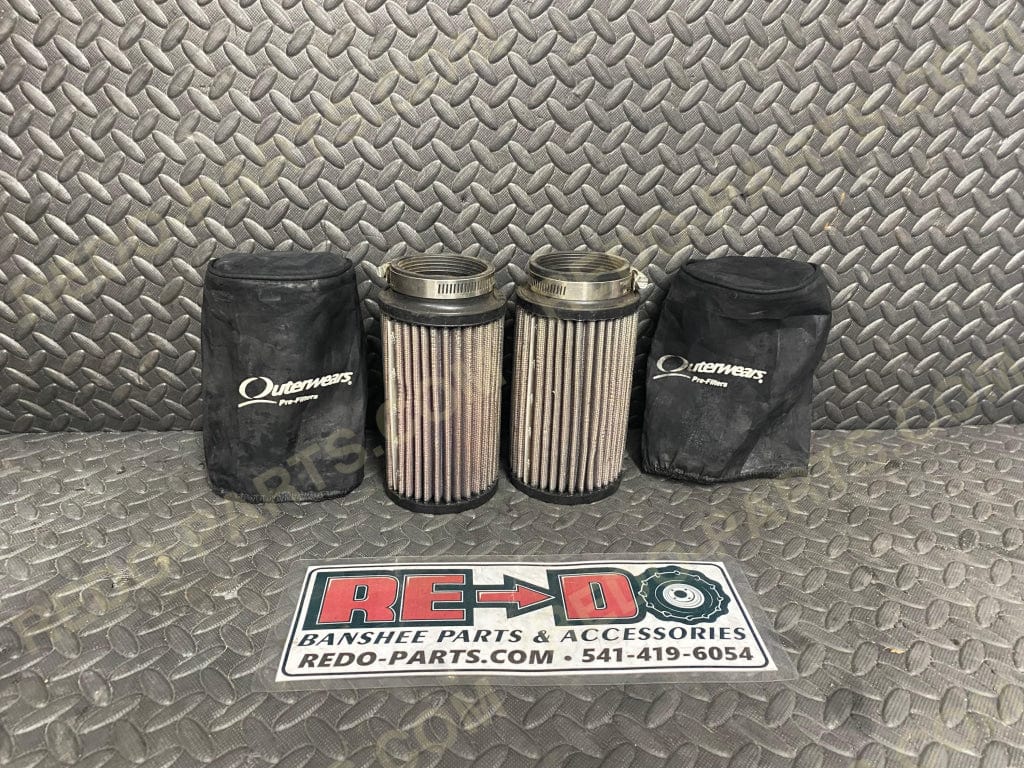 K&N Air Filters with Outerwears. 39mm Carbs. Set of 2 *USED* Parts - Used
