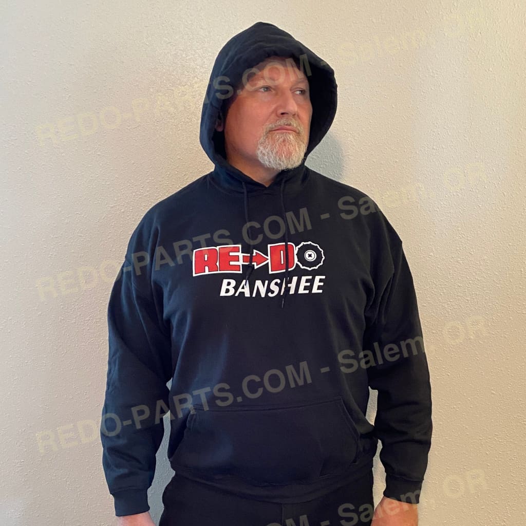 Men’s Black Hoodie Red & White Logo *NEW* Swag
