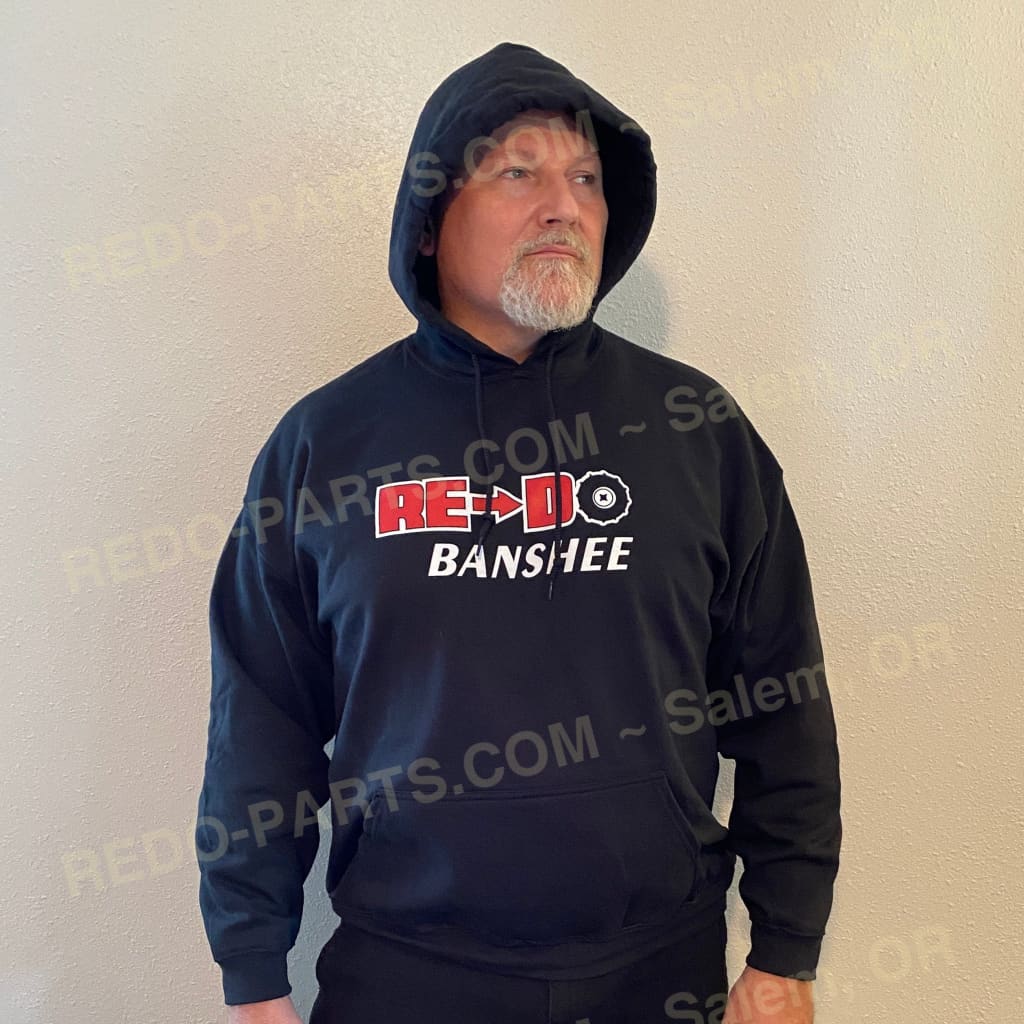 Men’s Black Hoodie Red & White Logo *NEW* Swag