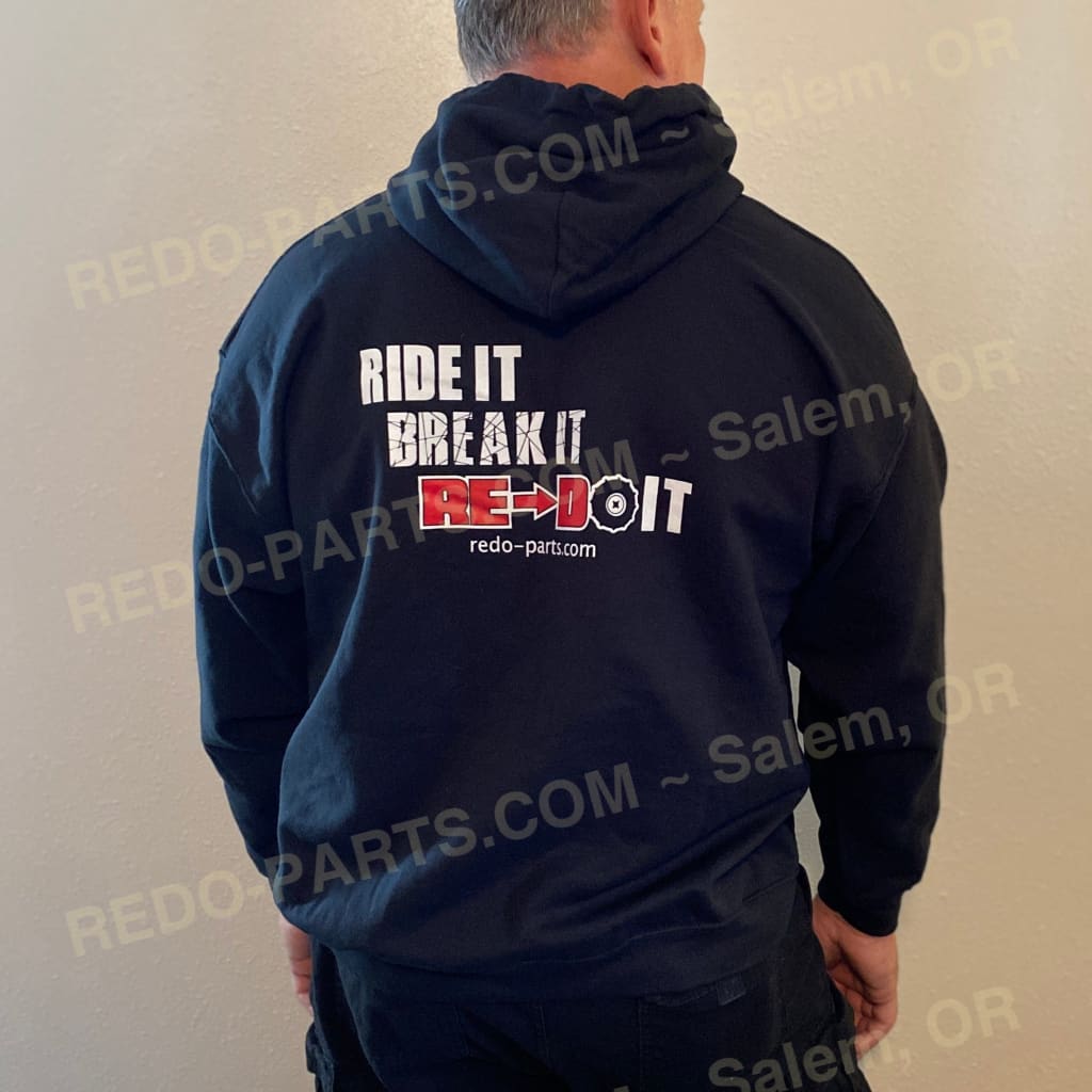 Men’s Black Hoodie Red & White Logo *NEW* Swag