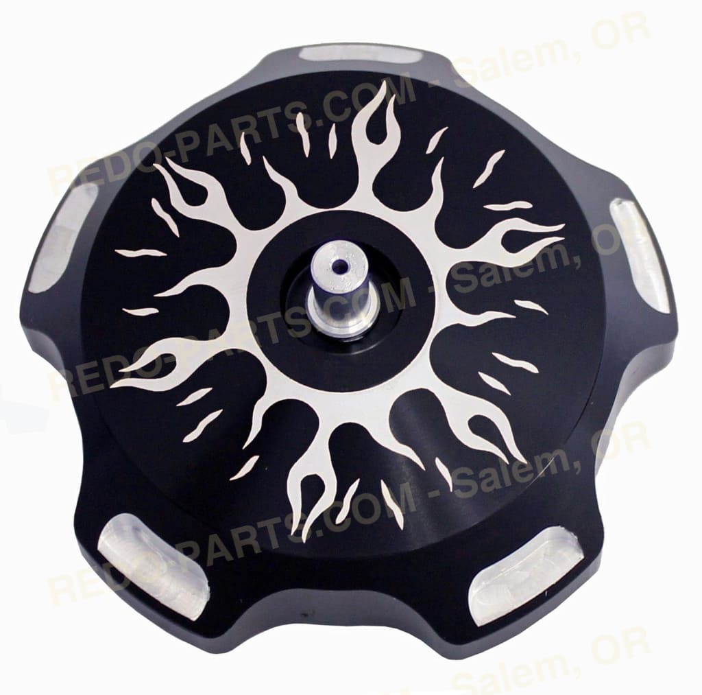 Modquad Gas Cap Billet Aluminum Assorted Styles *NEW* Black Flames Parts - New