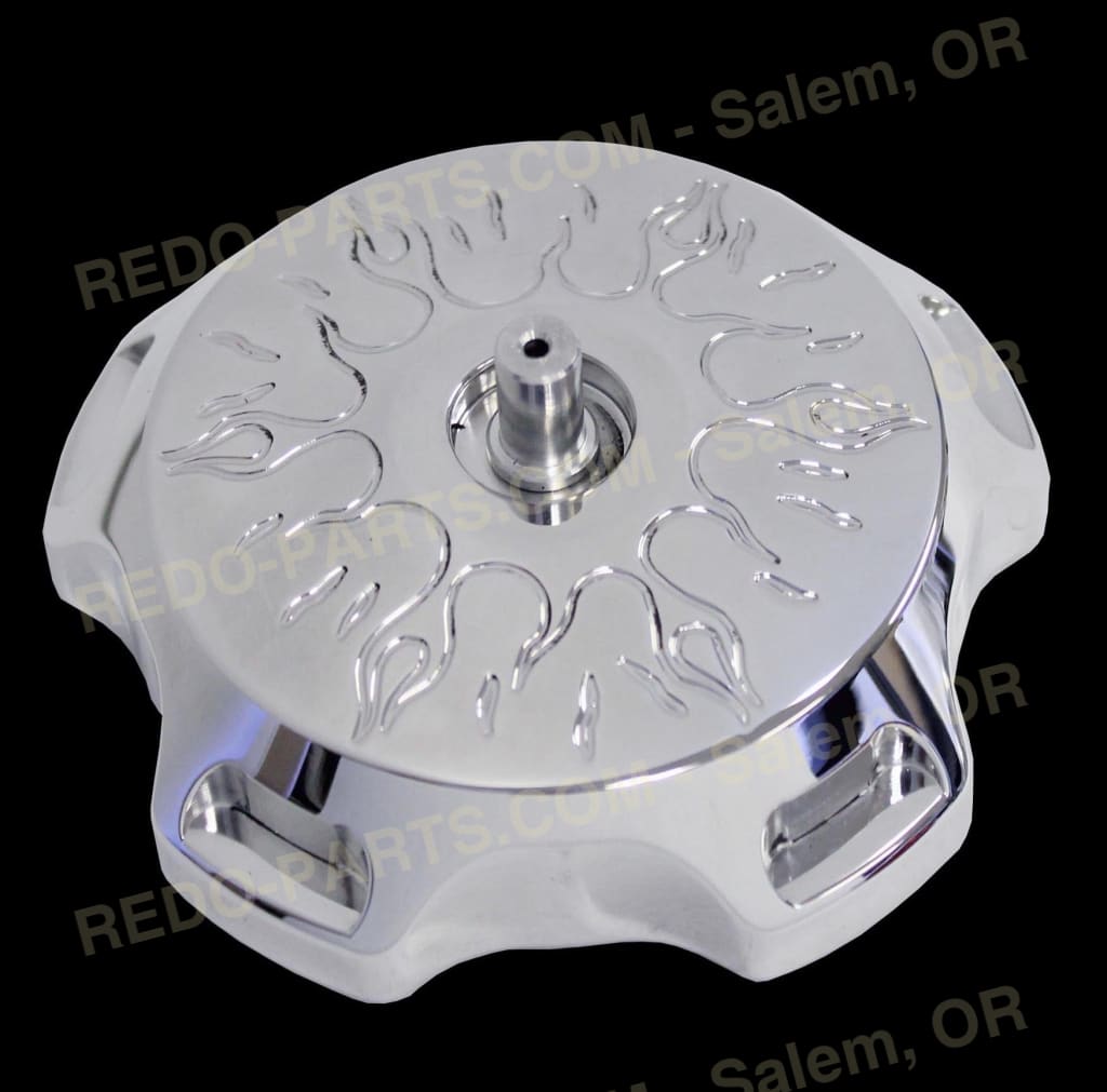 Modquad Gas Cap Billet Aluminum Assorted Styles *NEW* Polished Flames Parts - New