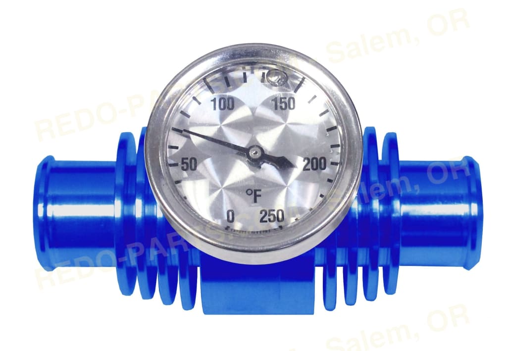 Modquad Inline Cooler w-Temp Gauge Billet Aluminum 2 inch Variety of Colors *NEW* Blue Parts - New