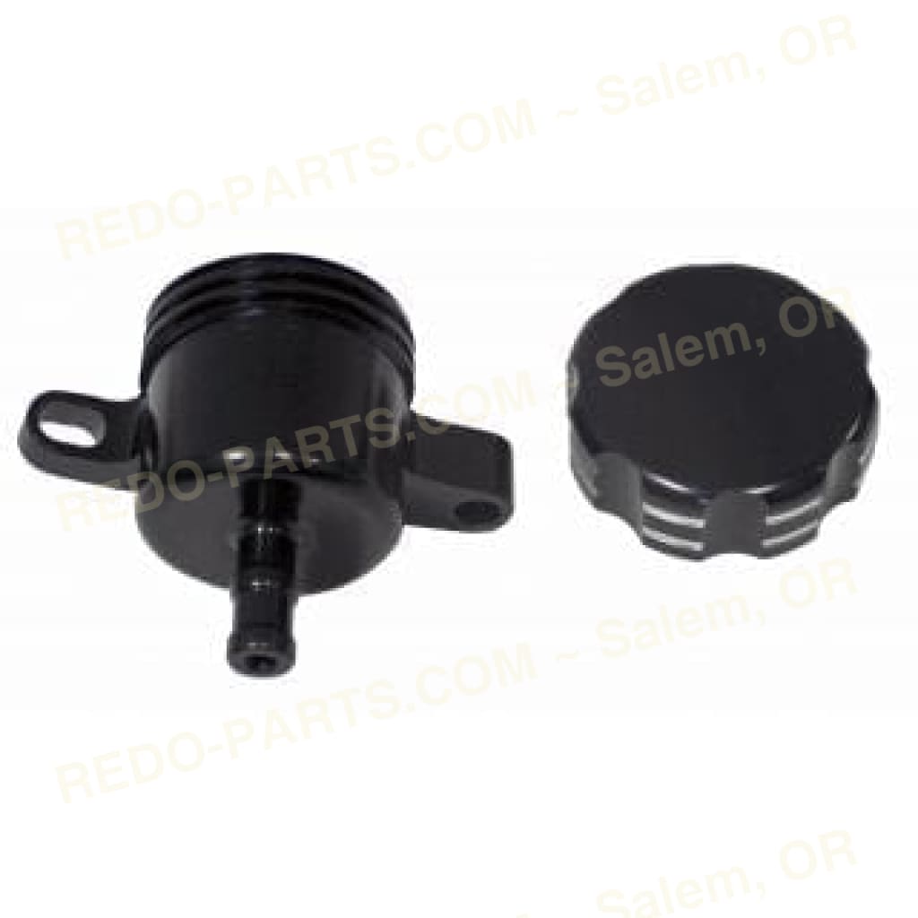 Modquad Rear Brake Reservoir w- Cap Billet Aluminum 3 Styles *NEW* Black Anodized with Scallops Parts - New