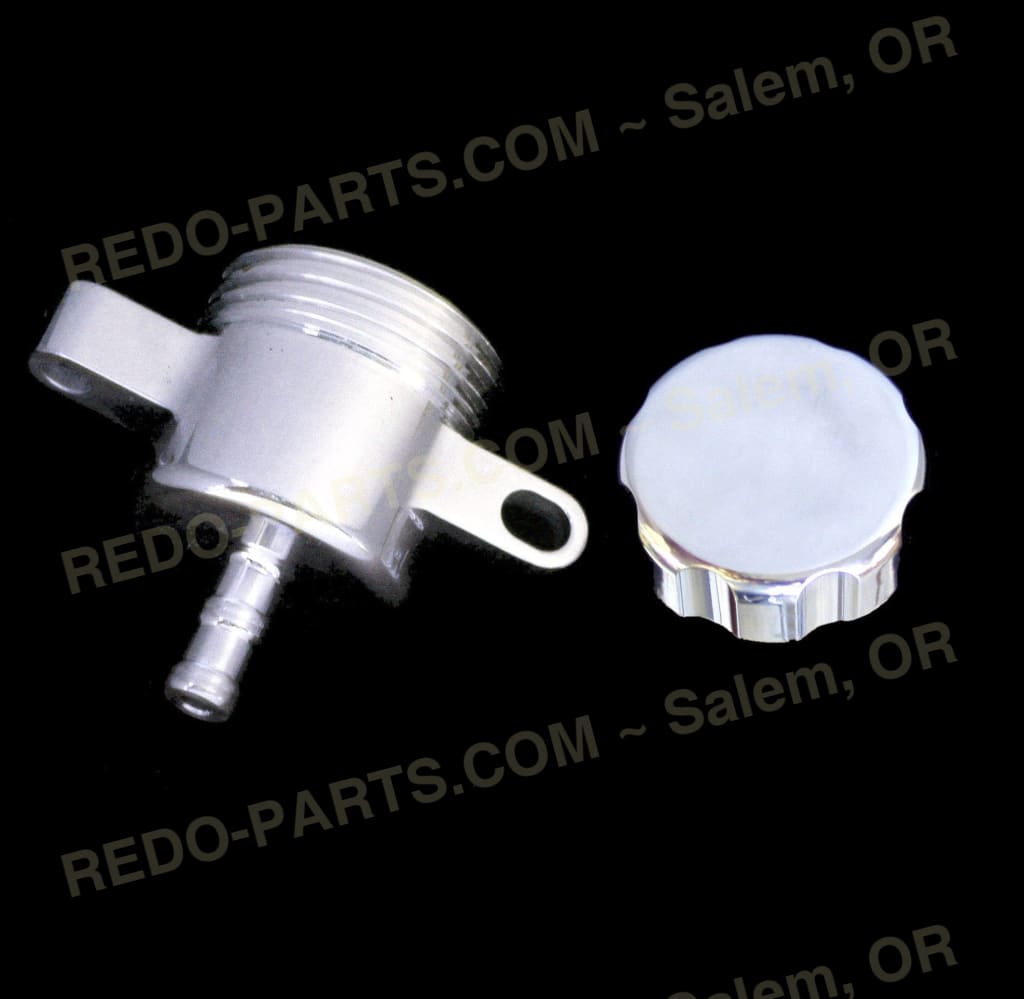 Modquad Rear Brake Reservoir w- Cap Billet Aluminum 3 Styles *NEW* Polished with Scallops Parts - New