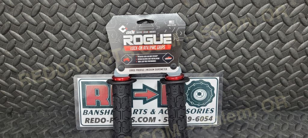ODI Rogue Lockon Grips 125MM Black/Red *NEW* Parts - New
