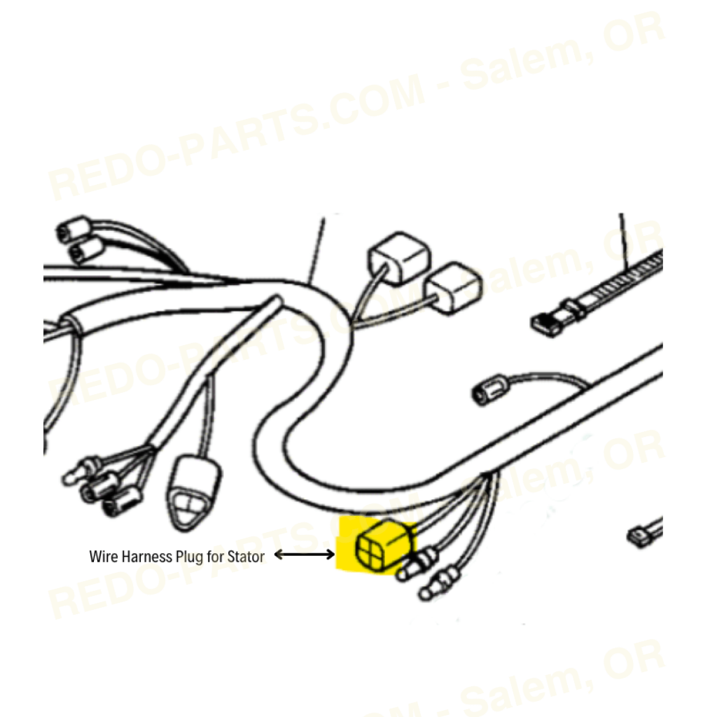 OEM Style Stator or CDI Pigtail Connector 4 Wire Square Female *NEW* Parts - New