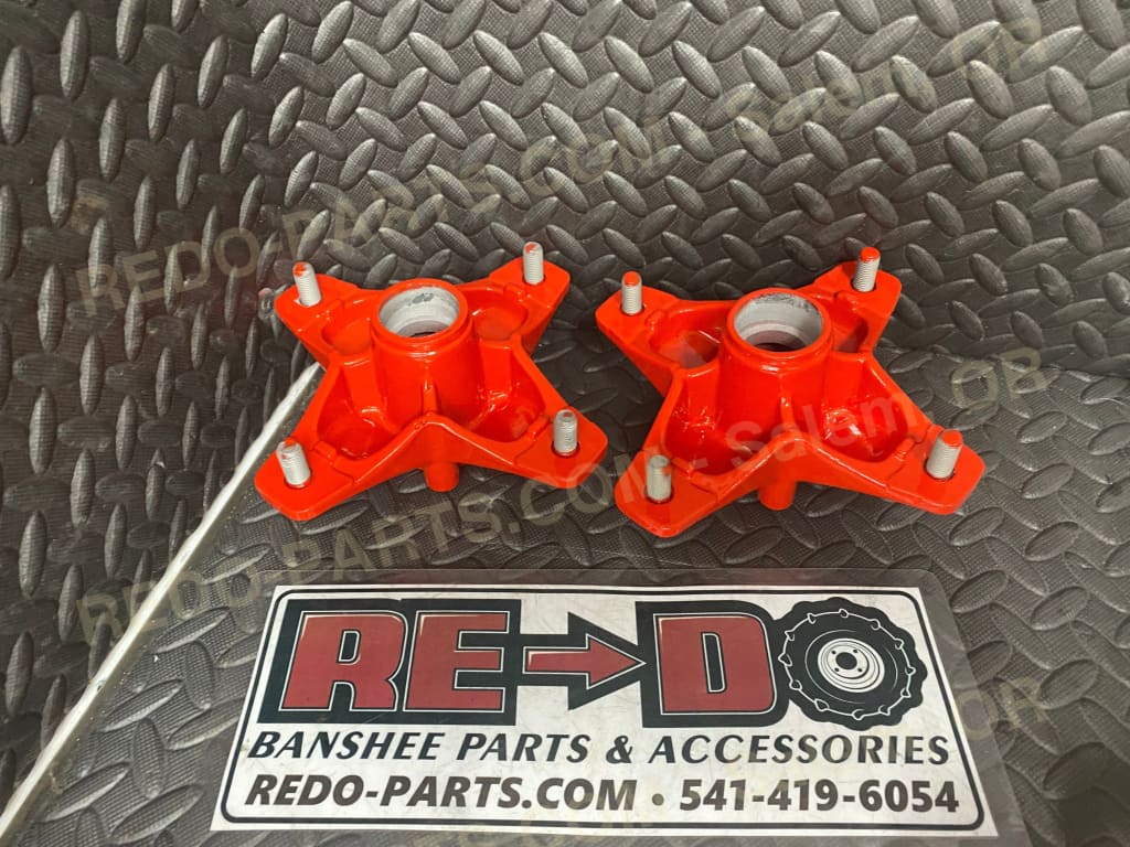 Powder Coated OEM Front Hubs A-Arm Style - Red *USED* (Copy) Parts - Used