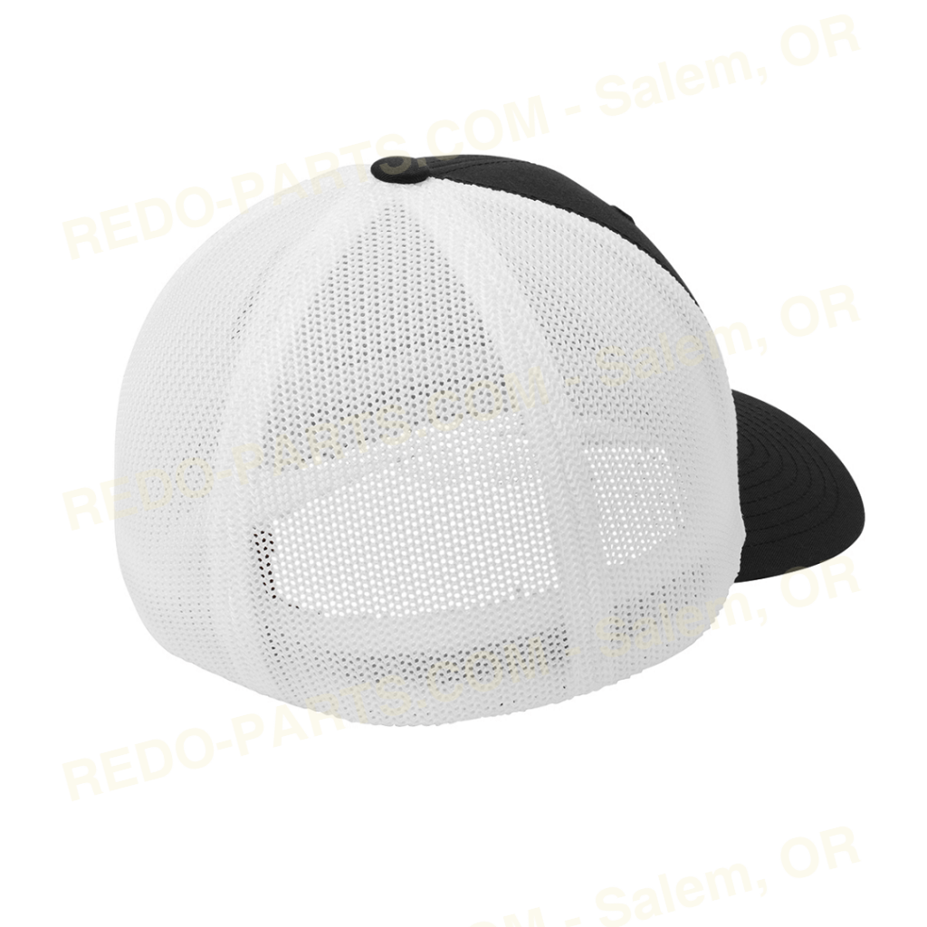 Re-Do Logo Trucker Flexfit Hat Red White Logo Black with White Mesh *NEW* Swag