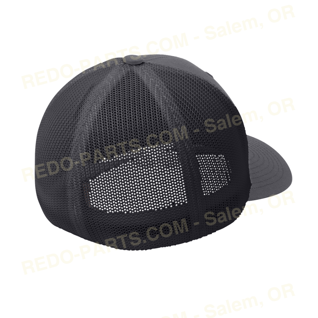 Re-Do Logo Trucker Flexfit Hat Red White Logo Graphite Gray Hat *NEW* Swag