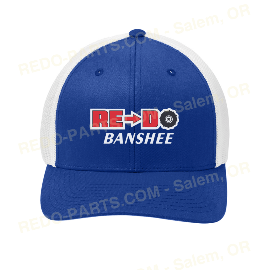 Re-Do Logo Trucker Flexfit Hat Red White Logo Royal Blue with White Mesh *NEW* Swag