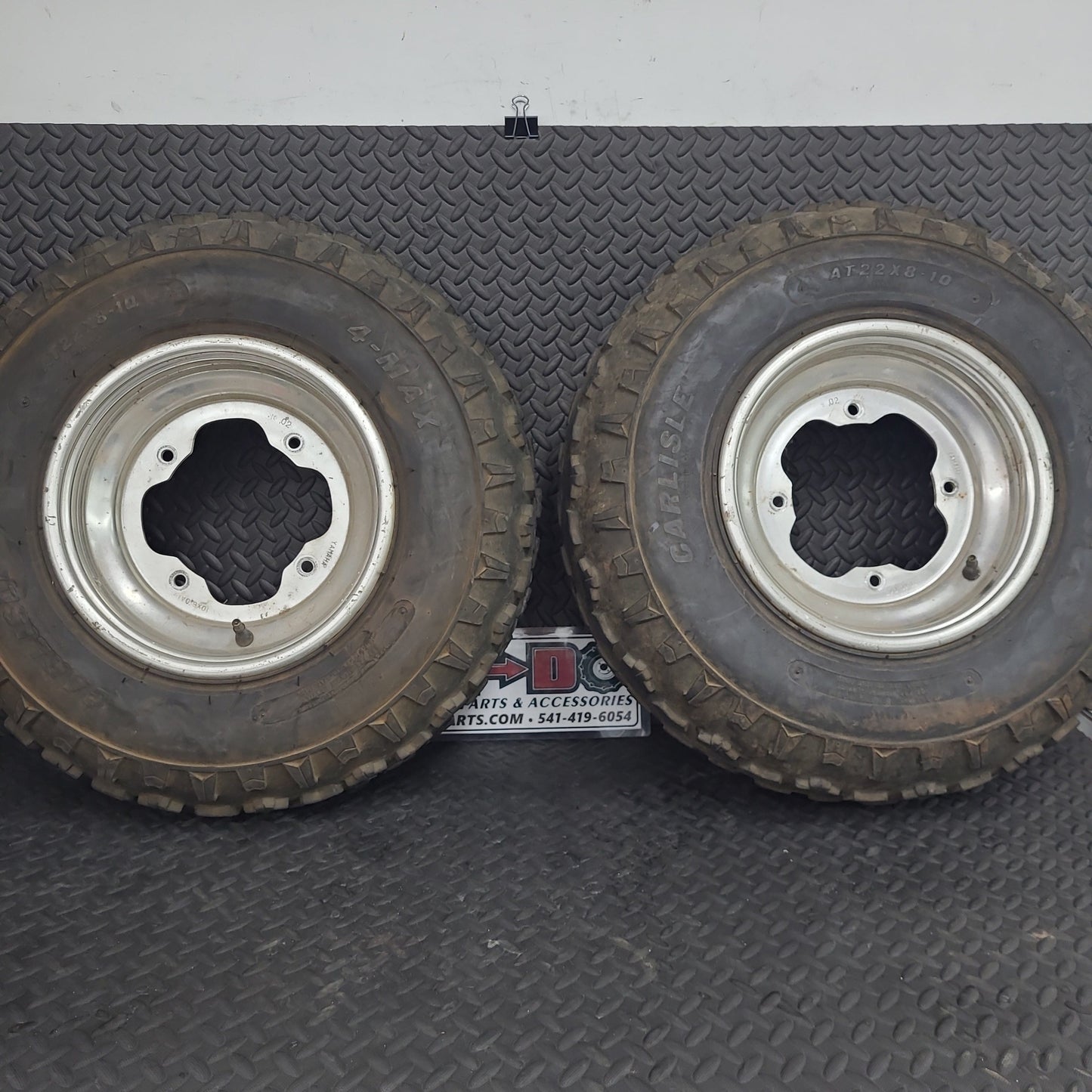 22x8-10 Front Wheels & Tires *USED*