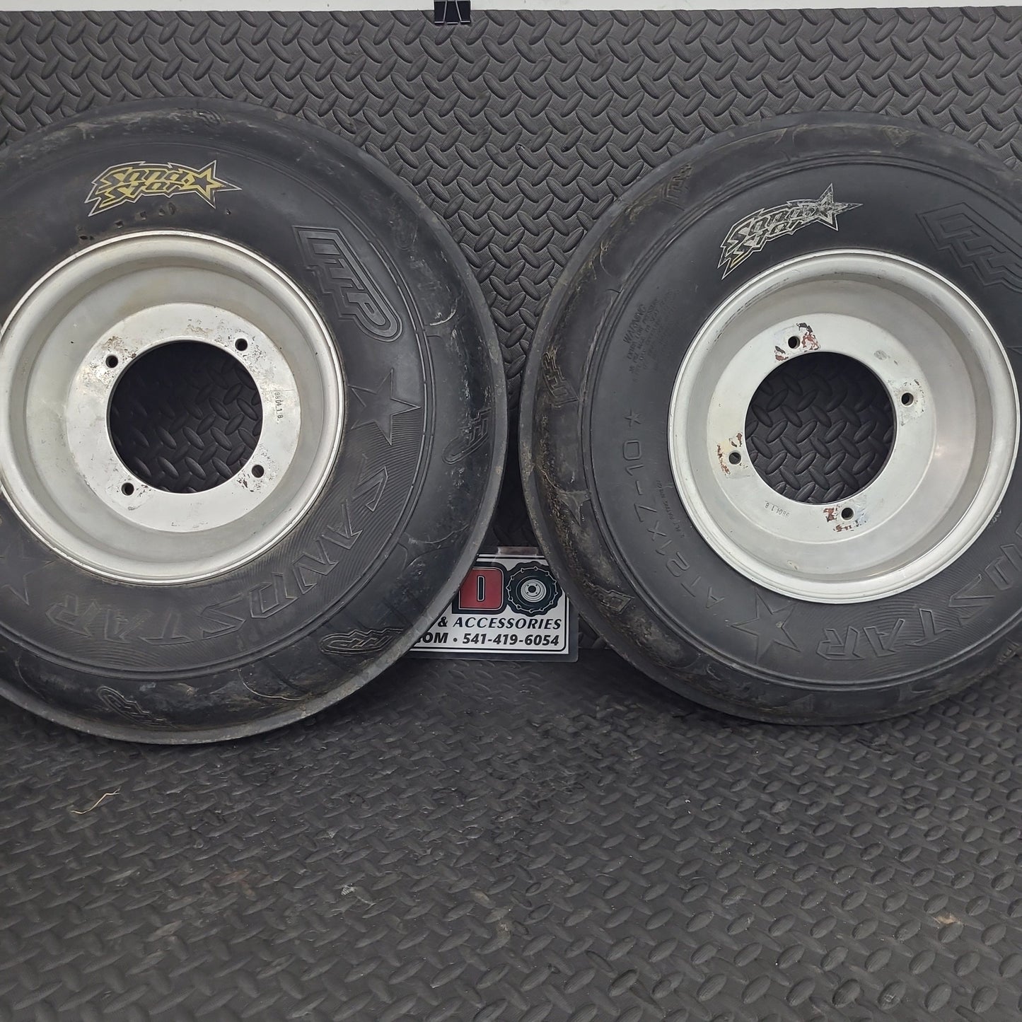 21x7-10 Sandstars one tire leaks at bead set of 2 *USED*